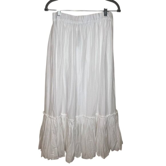 J. Crew Amelia Maxi Skirt in Crinkle Cotton White Size Small NWT - Picture 6 of 8
